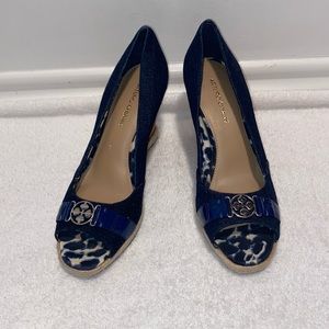 Arturo Chiang Blue Cork Wedges